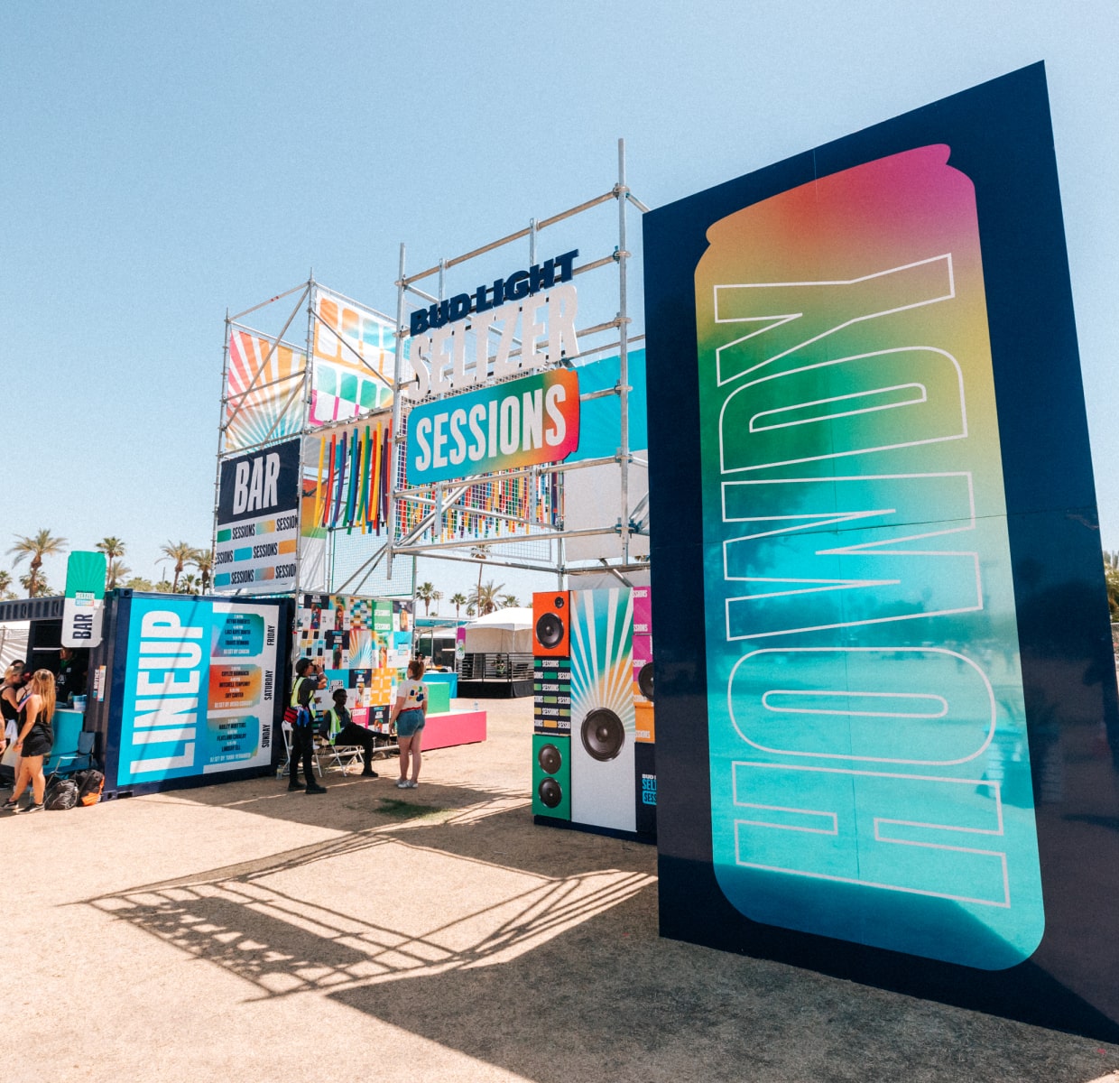 Image of an activation station at a music festival