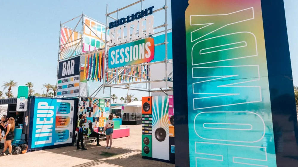 Image of an activation station at a music festival